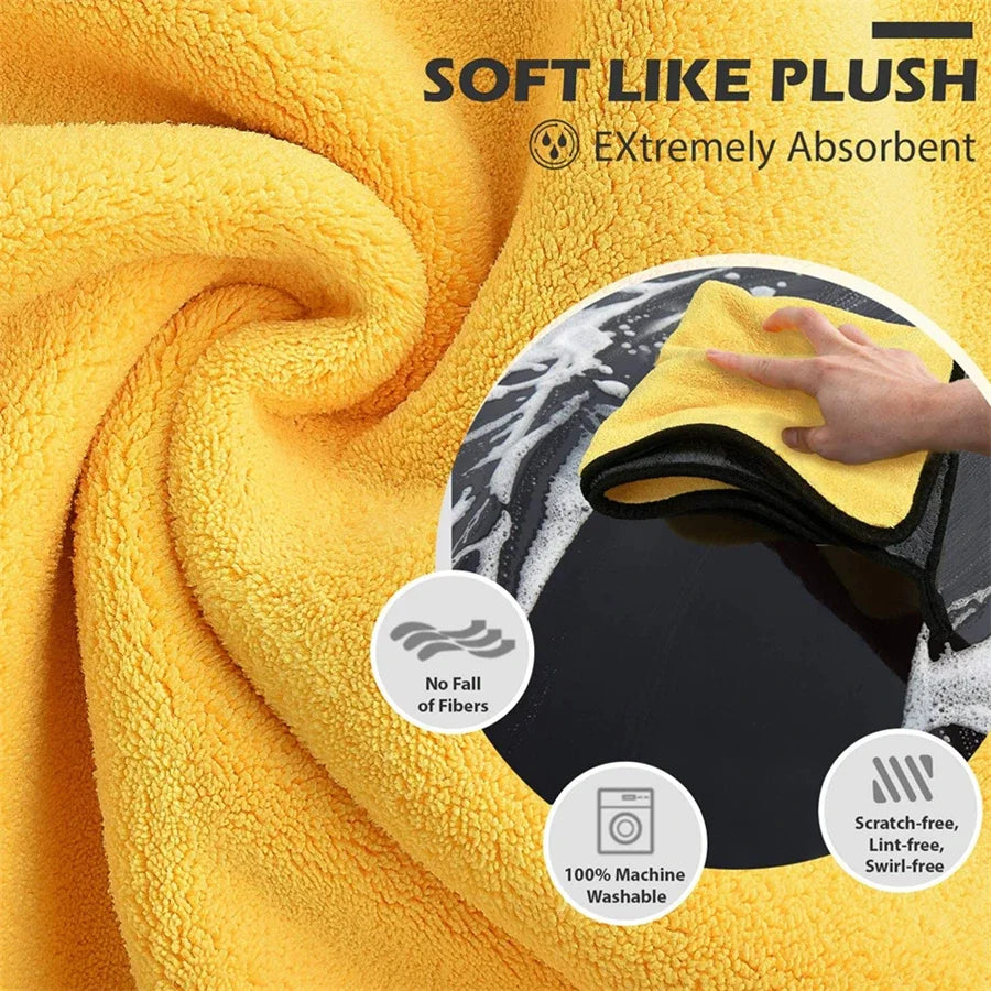 1/6pcs Microfiber Cleaning Towel